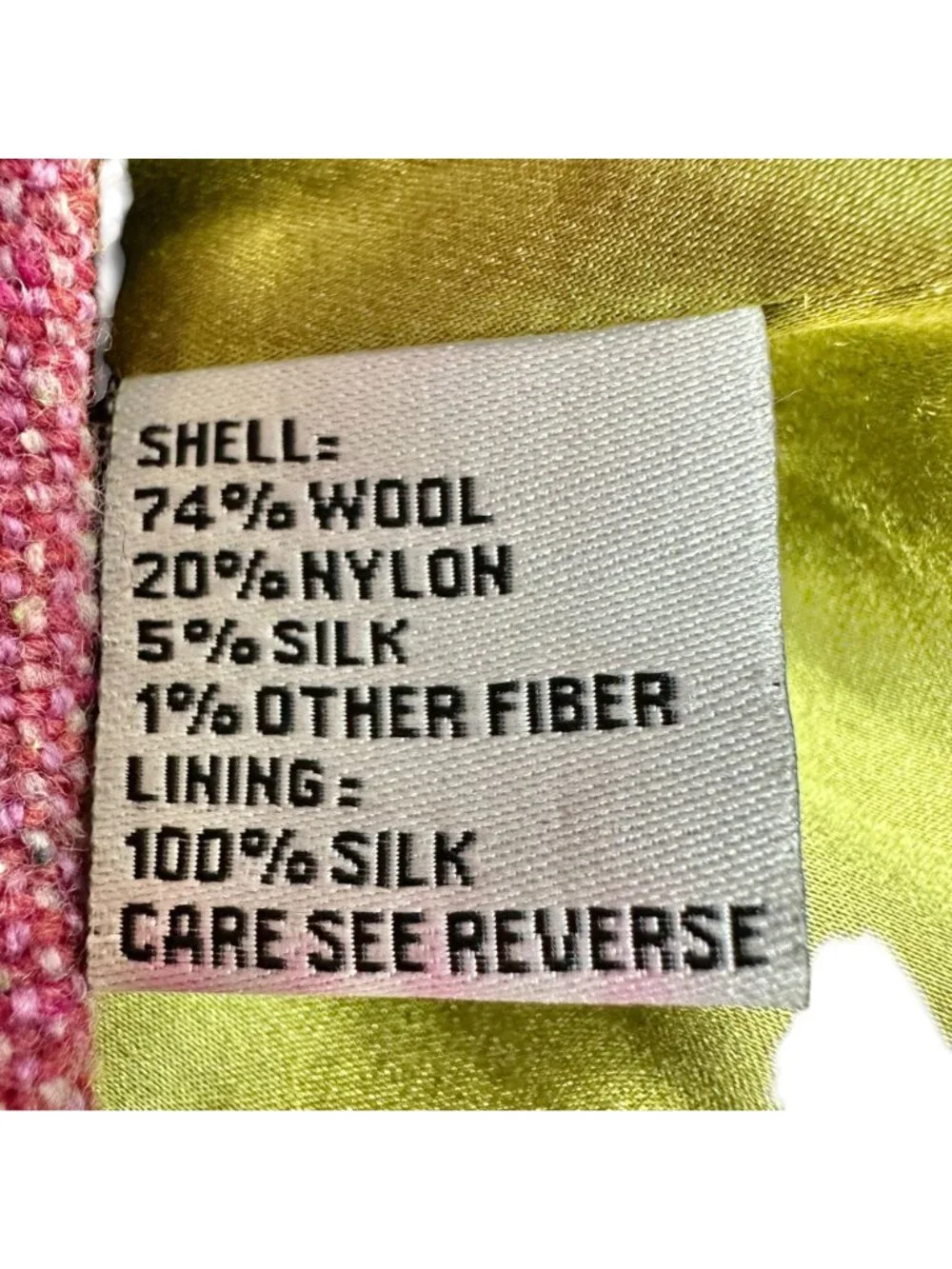 Carmen Marc Valvo Blazer Jacket Womens Sz 10 Pink Wool Blend Embroidered Floral - Picture 6 of 10